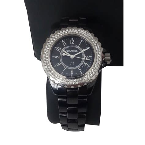 montre ceramique noire femme chanel|chanel montres.